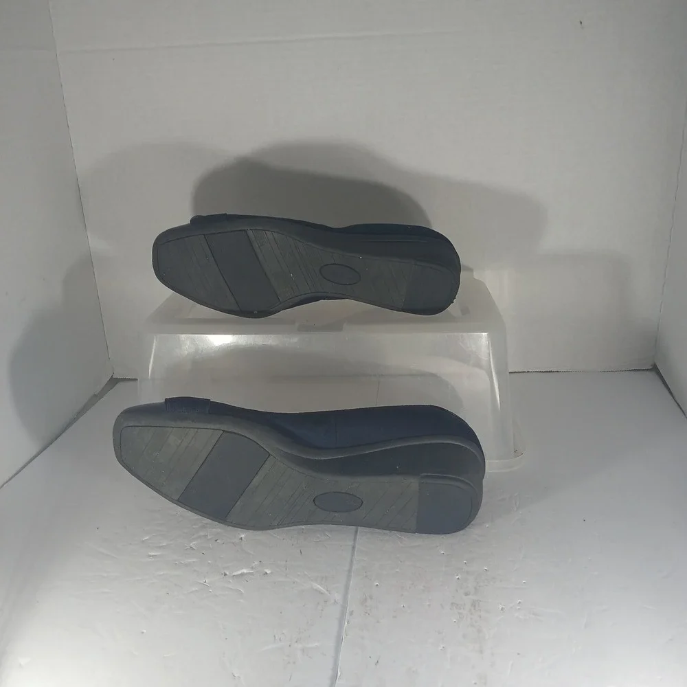 Anne Klein Sport Wedge Pumps 8M Navy Blue Business Casual Professional
